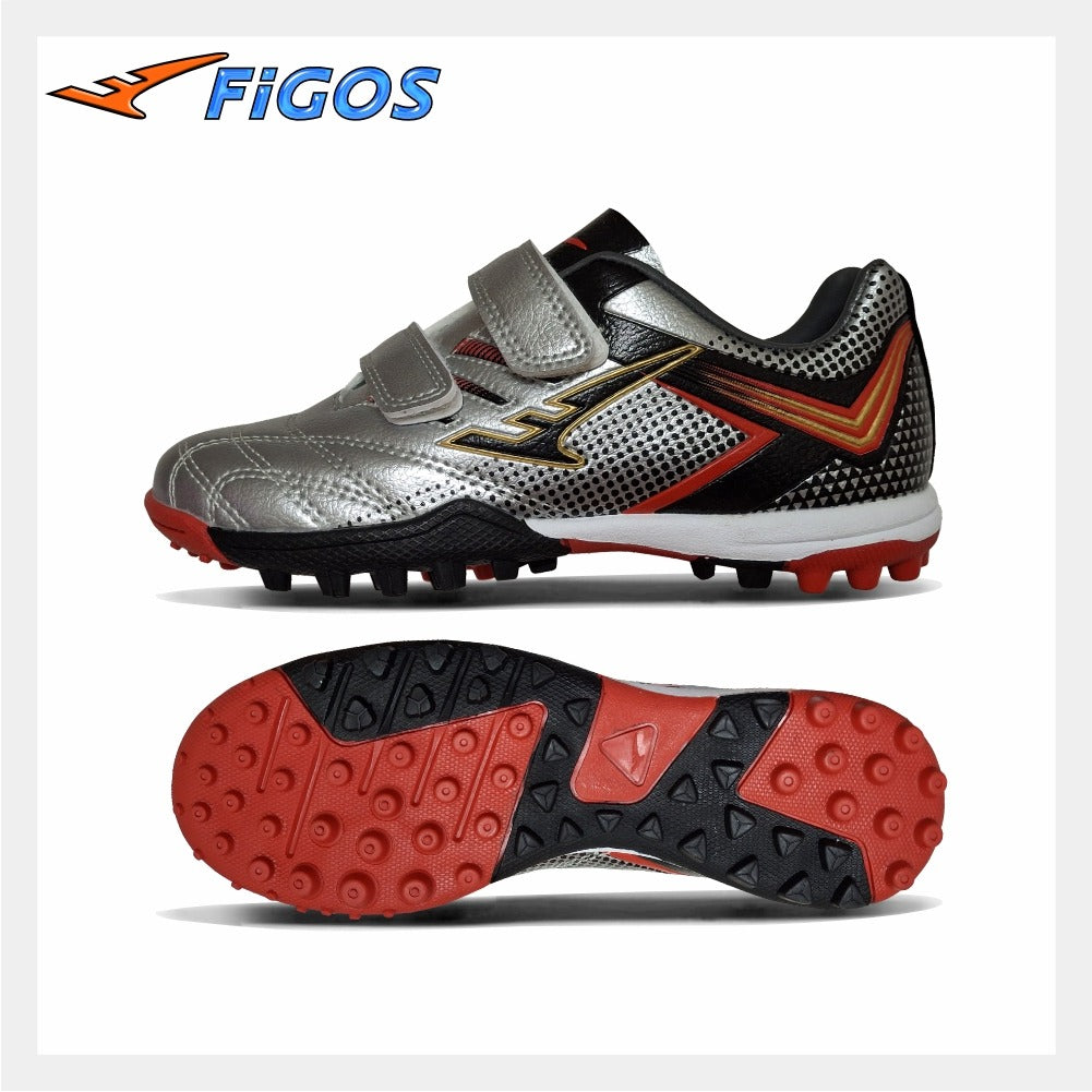 Figos Pro Beveren Turf Silver Grassroot Artificial Grass Soccer Footgoft Hockey Shoe